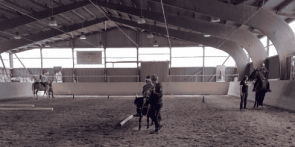Reithalle mit Kinderreiten